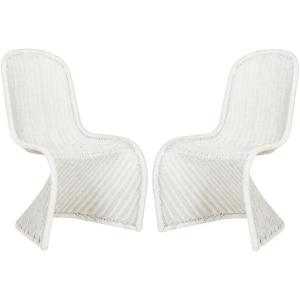 Safavieh Home Collection Tana Wicker Side Chair(White)