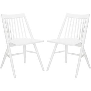 Safavieh Home Collection Wren Grey 19-inch Spindle Dining Chair (Set of 2)(White)