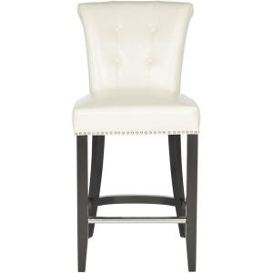 Safavieh Hudson Collection Addo Ring Counter Stool, Charcoal(Flat Cream)