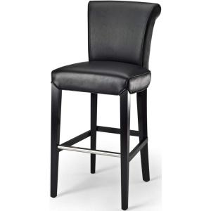Safavieh Mercer Collection Seth Black Leather 25.9-inch Bar Stool(Black)