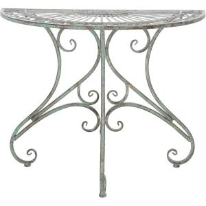 Safavieh Outdoor Collection Annalise Antique White Accent Table(Antique Dark Green)