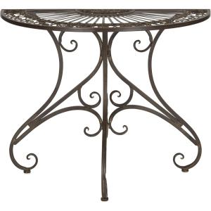 Safavieh Outdoor Collection Annalise Antique White Accent Table(Rustic Brown)
