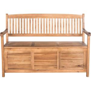 Safavieh Outdoor Collection Brisbane Grey Storage Bench(Natural)