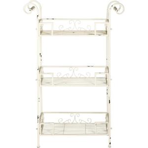 Safavieh Outdoor Collection Noreen Antique White 3 Tier Shelf(Antique White)