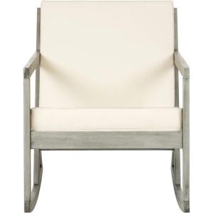 Safavieh Outdoor Collection Vernon Rocking Chair(Grey / Beige)