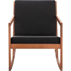 Safavieh Outdoor Collection Vernon Rocking Chair(Natural / Black)