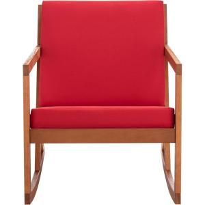 Safavieh Outdoor Collection Vernon Rocking Chair(Natural / Red)