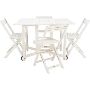 Safavieh Outdoor Living Collection Arvin 5-Piece Dining Set(White)