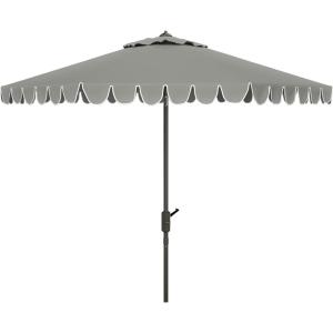 Safavieh Outdoor Venice 11-Foot Round Crank UV Protected Umbrella(Gray)