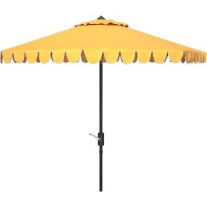 Safavieh Outdoor Venice 11-Foot Round Crank UV Protected Umbrella(Yellow)