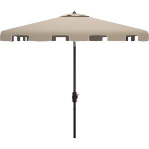 Safavieh Outdoor Zimmerman White 7’6″ Square Market UV Protected Umbrella(Beige/White)