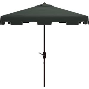 Safavieh Outdoor Zimmerman White 7’6″ Square Market UV Protected Umbrella(Dark Green)