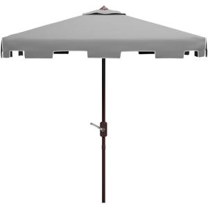 Safavieh Outdoor Zimmerman White 7’6″ Square Market UV Protected Umbrella(Grey/White)