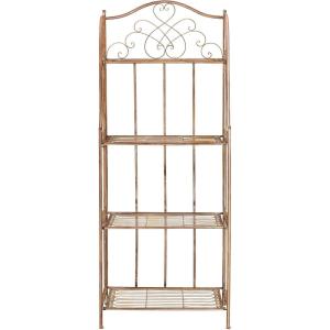 Safavieh PAT5014A Collection Amaris Rusty Orange Wrought Iron 4 Tier Outdoor Bakers Rack Shelve(Rusty Orange)
