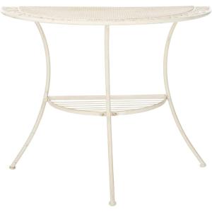 Safavieh PAT5027A Outdoor Collection Genson Pearl White End Table(Pearl White)