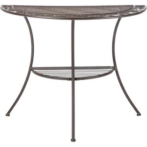 Safavieh PAT5027A Outdoor Collection Genson Pearl White End Table(Unearthed Rust)