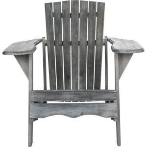 Safavieh PAT6700G Outdoor Collection Mopani Rustic Brown Side Chair(Ash Grey)