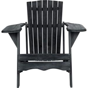 Safavieh PAT6700G Outdoor Collection Mopani Rustic Brown Side Chair(Dark Slate Gray)