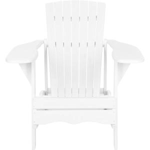 Safavieh PAT6700G Outdoor Collection Mopani Rustic Brown Side Chair(White)