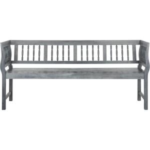 Safavieh PAT6732A Outdoor Collection Brentwood Bench(Ash Grey)