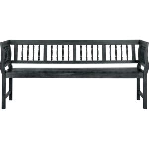 Safavieh PAT6732A Outdoor Collection Brentwood Bench(Dark Slate Gray)
