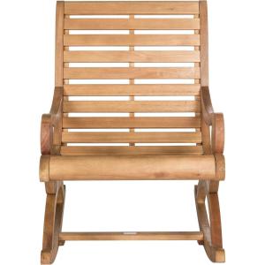 Safavieh PAT7016A Outdoor Collection Sonora Ash Grey Rocking Chair(Teak)