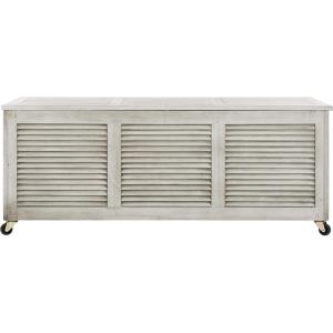 Safavieh PAT7038A Outdoor Collection Elina Teak 47.2″ Cushion Deck Box(Gray)