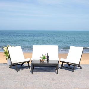 Safavieh PAT7044A Collection Chaston Teak(Black/Beige)