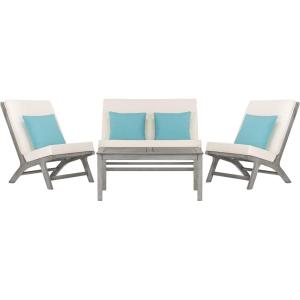 Safavieh PAT7044A Collection Chaston Teak(Grey/Beige Soild)