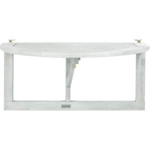 Safavieh PAT7045A Outdoor Collection Owens Natural teak wood Balcony Hanging Half Table(Grey)