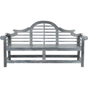 Safavieh Patio Collection Felicity Adirondack Acacia Wood Bench(Ash Grey)