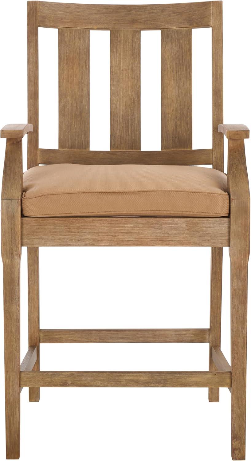 image:imageCouture Patio Collection San Salvador Natural and White 245inch Patio Counter Stools Set of 2NaturalBrown