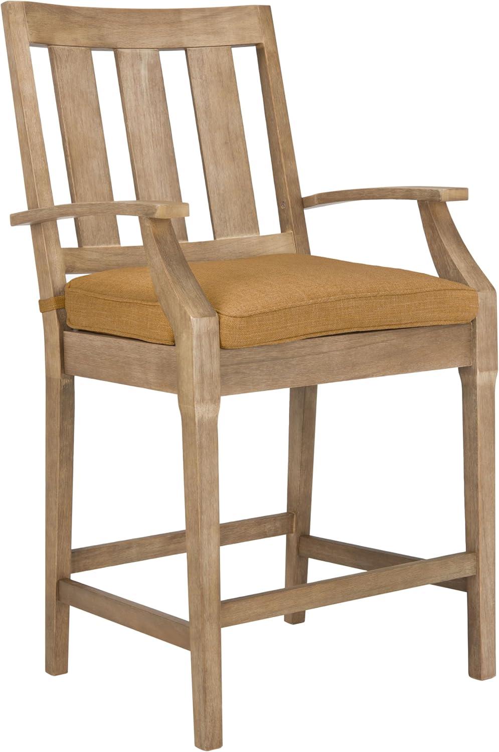 image:imageCouture Patio Collection San Salvador Natural and White 245inch Patio Counter Stools Set of 2NaturalBrown