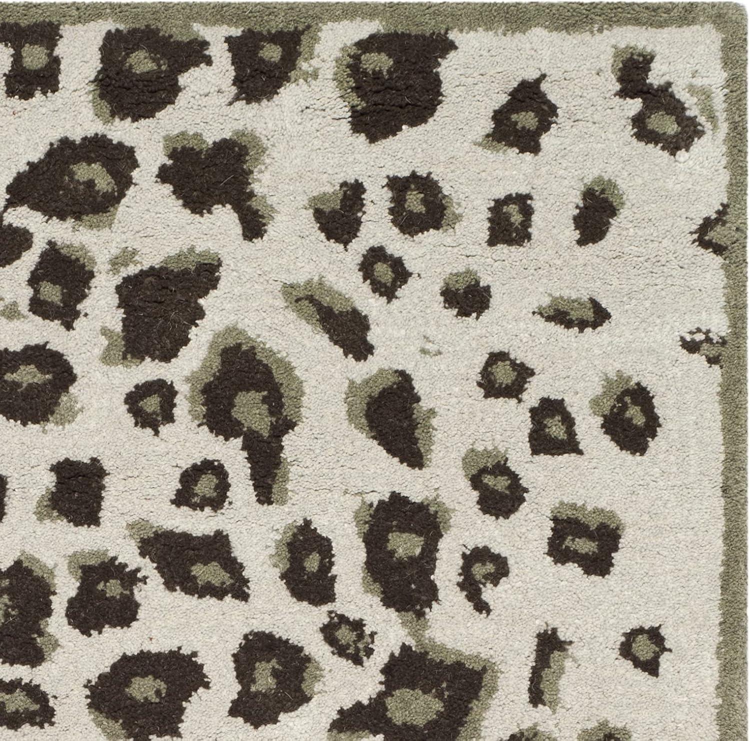 image:imageMartha Stewart x SAFAVIEH Area Rug Collection 26 x 43 Sharkey Gray Handmade Wool amp Viscose Ideal for Living Room Bedroom Foyer Accent Space MSR3621DGrassland Green