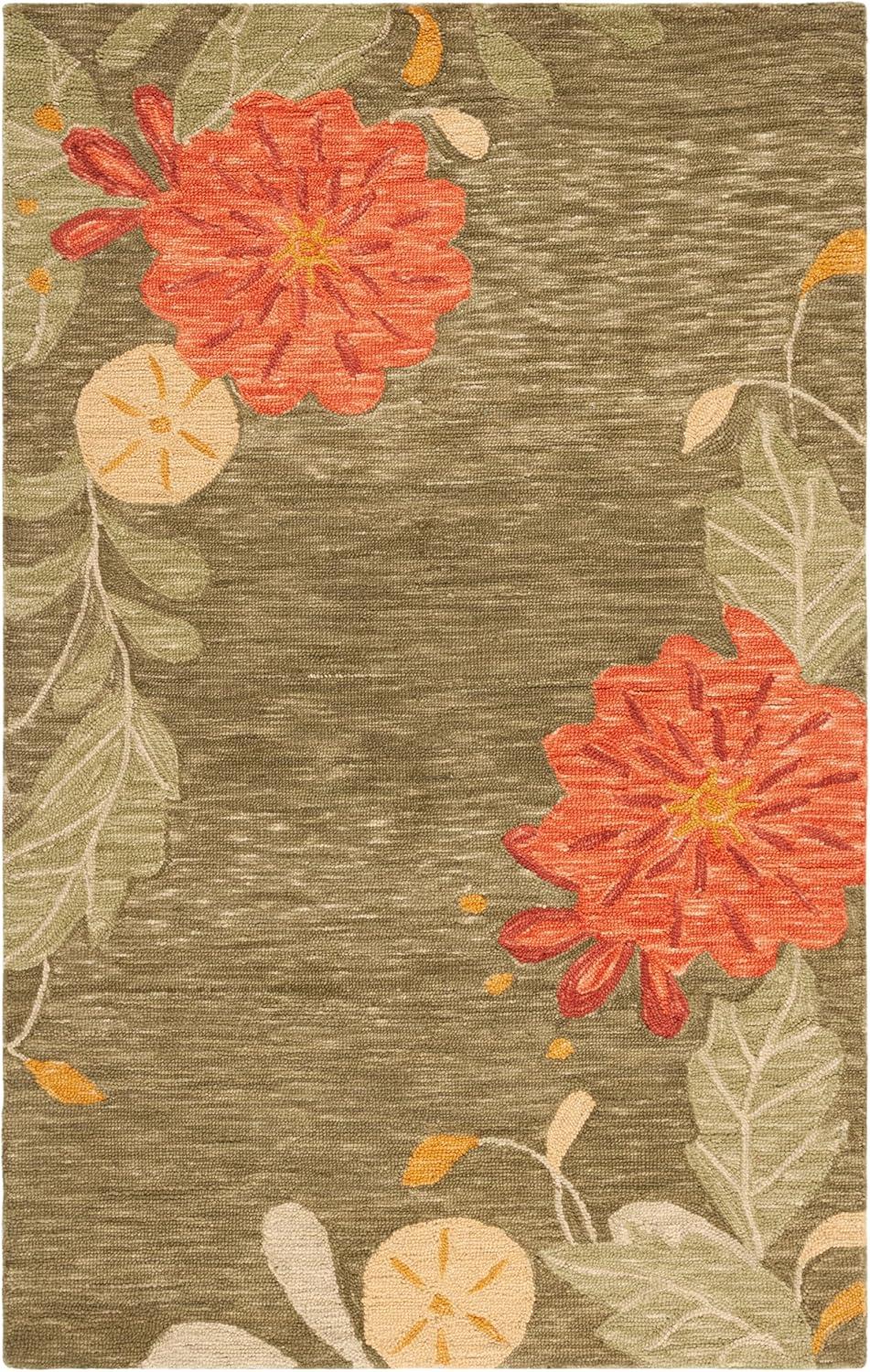 image:imageMartha Stewart x SAFAVIEH Area Rug Collection 3 x 5 Ivory Handmade Wool Ideal for Living Room Bedroom Foyer Accent Space MSR4871APup Tent