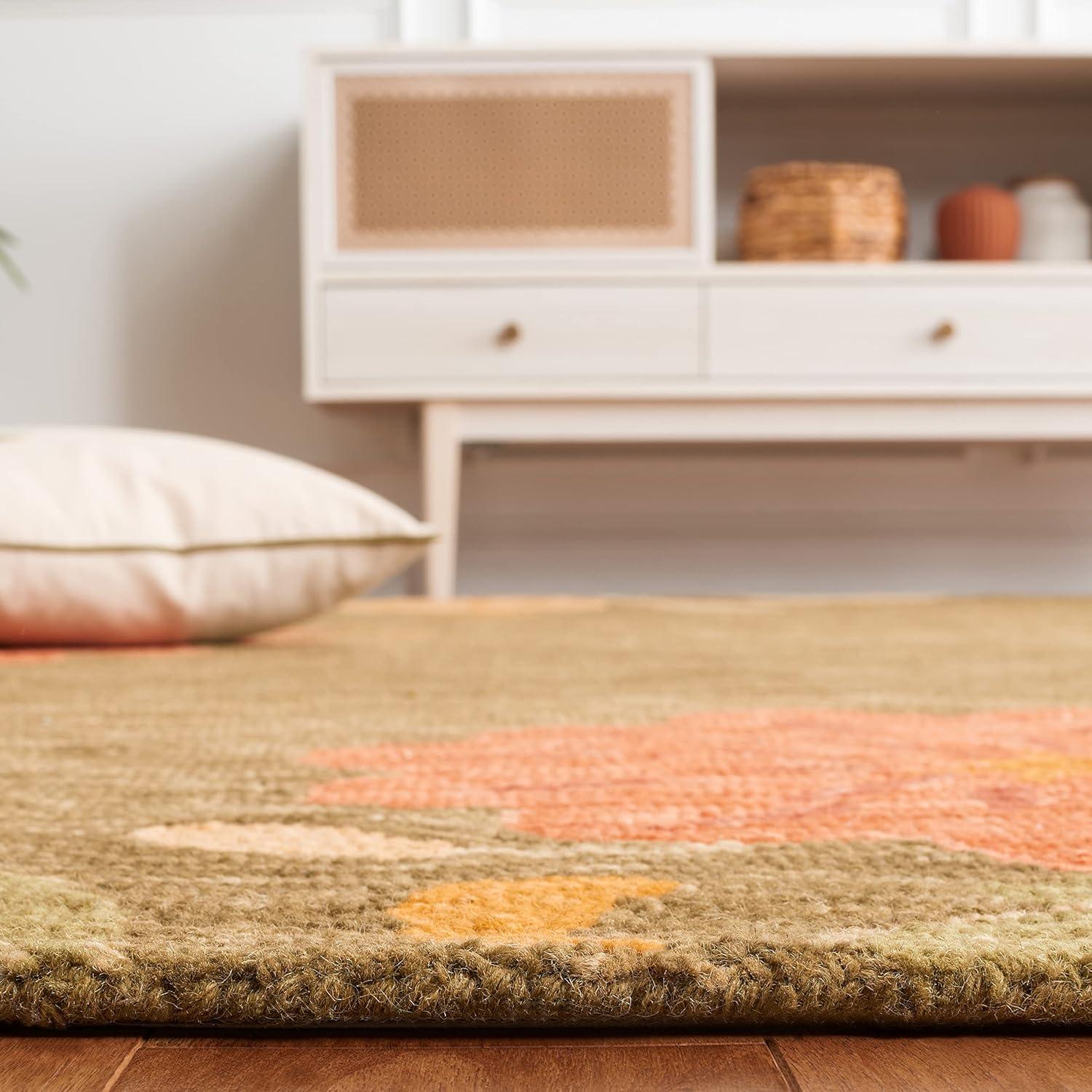 image:imageMartha Stewart x SAFAVIEH Area Rug Collection 3 x 5 Ivory Handmade Wool Ideal for Living Room Bedroom Foyer Accent Space MSR4871APup Tent