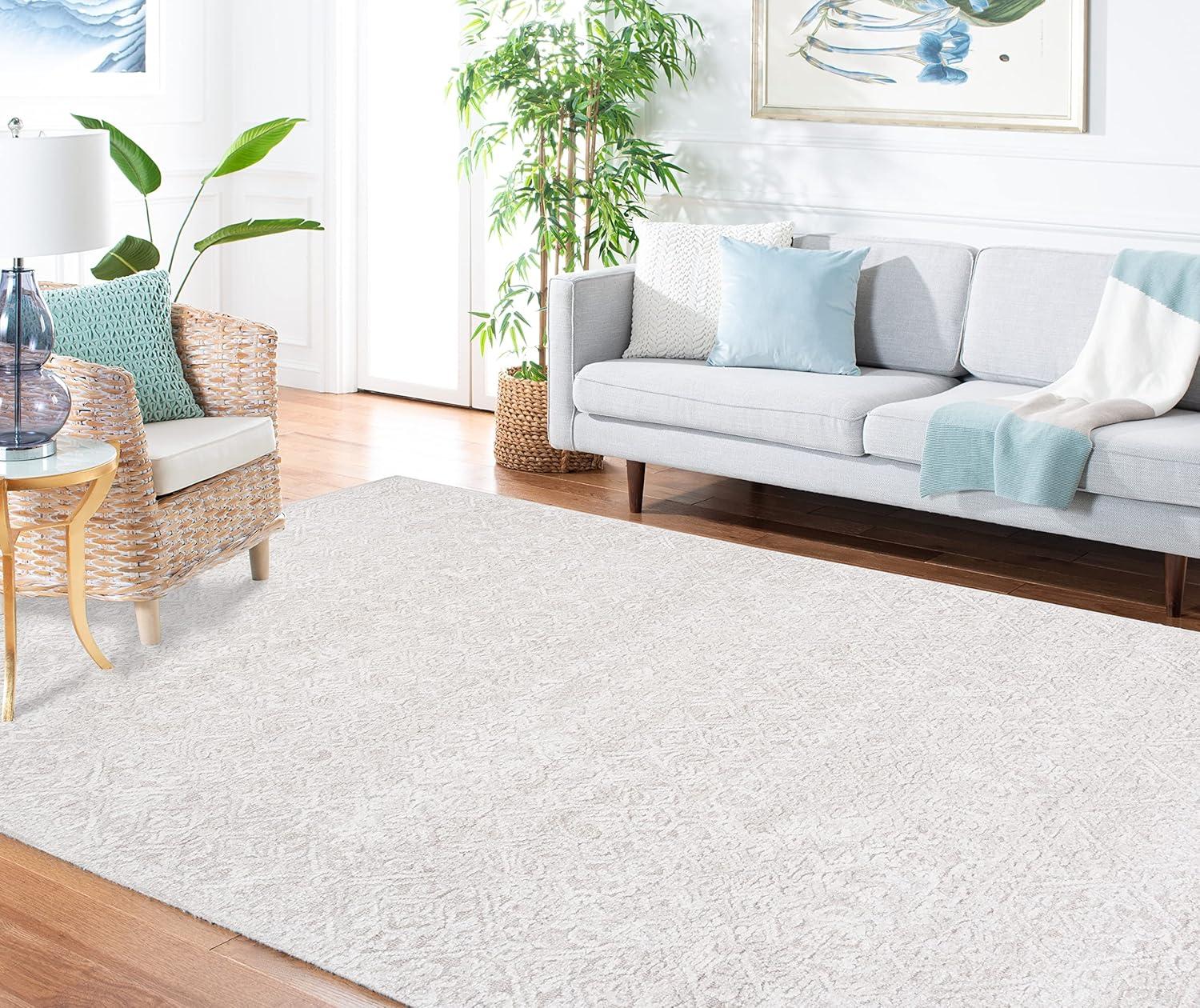 image:imageMartha Stewart x SAFAVIEH Area Rug Collection 3 x 5 Light Grey amp Taupe Handmade Wool amp Viscose Ideal for Living Room Bedroom Foyer Accent Space MSR3275ELight GreyTaupe