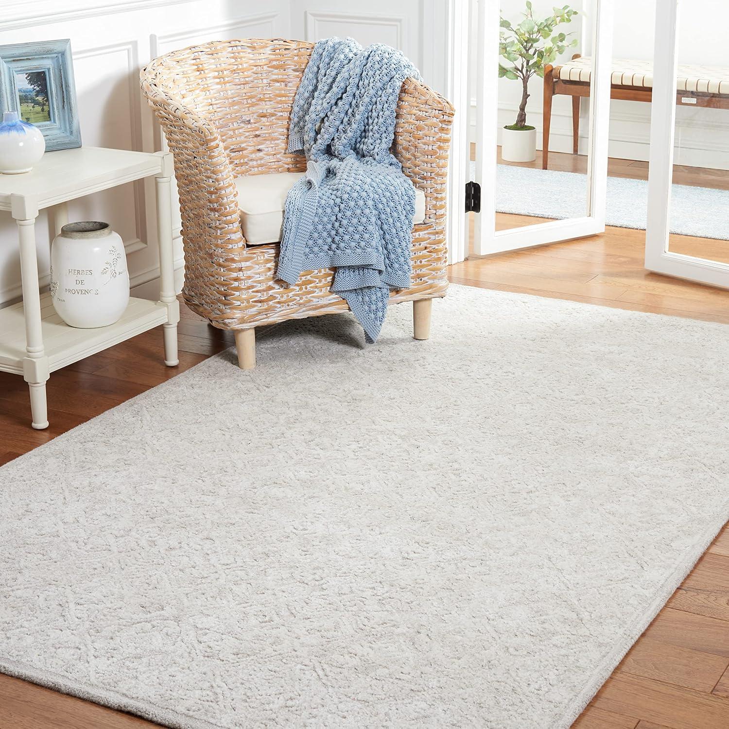 image:imageMartha Stewart x SAFAVIEH Area Rug Collection 3 x 5 Light Grey amp Taupe Handmade Wool amp Viscose Ideal for Living Room Bedroom Foyer Accent Space MSR3275ELight GreyTaupe