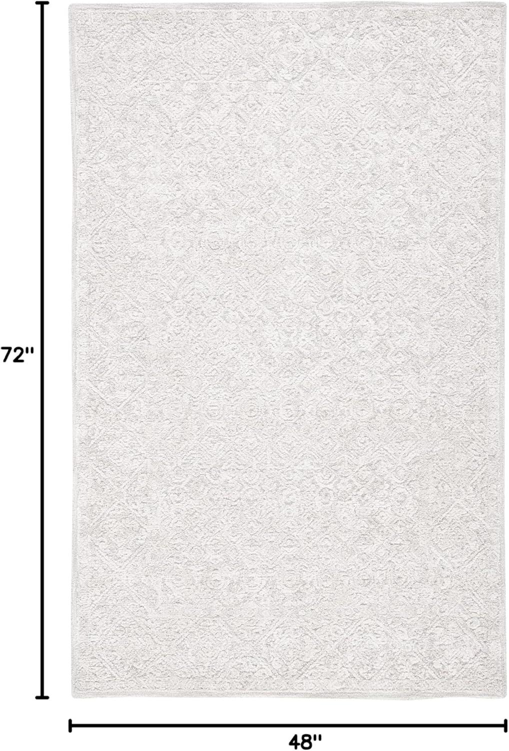 image:imageMartha Stewart x SAFAVIEH Area Rug Collection 3 x 5 Light Grey amp Taupe Handmade Wool amp Viscose Ideal for Living Room Bedroom Foyer Accent Space MSR3275ELight GreyTaupe