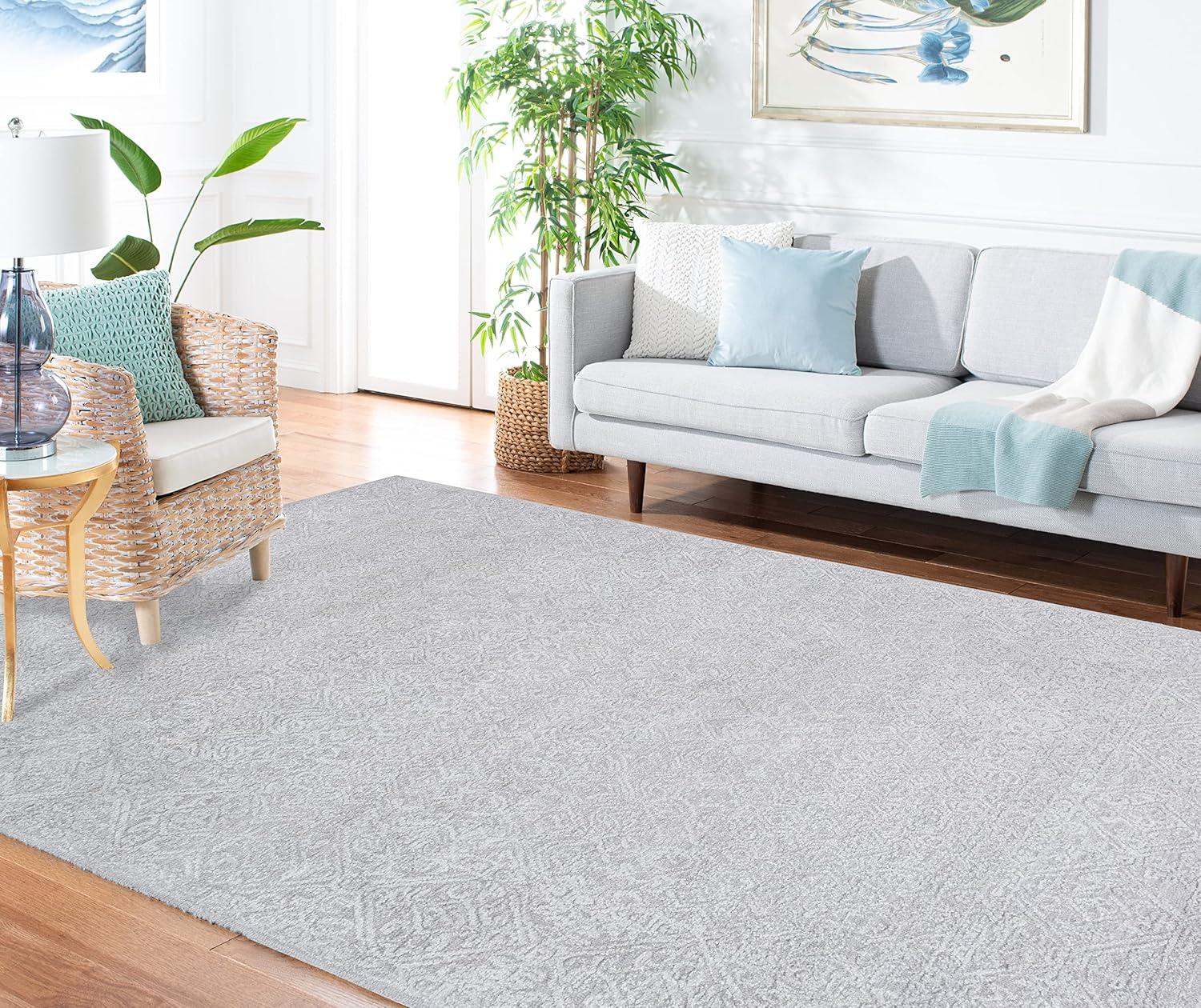 image:imageMartha Stewart x SAFAVIEH Area Rug Collection 3 x 5 Light Grey amp Taupe Handmade Wool amp Viscose Ideal for Living Room Bedroom Foyer Accent Space MSR3275EGrey