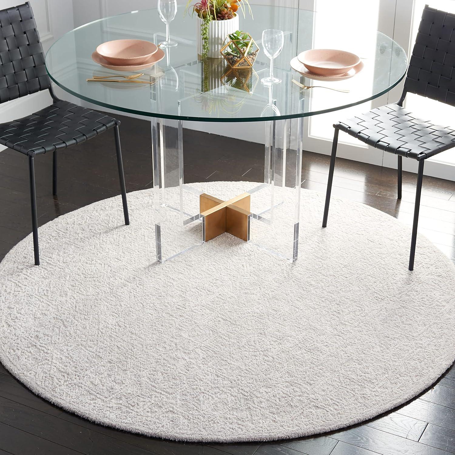 image:imageMartha Stewart x SAFAVIEH Area Rug Collection 3 x 5 Light Grey amp Taupe Handmade Wool amp Viscose Ideal for Living Room Bedroom Foyer Accent Space MSR3275ELight GreyTaupe