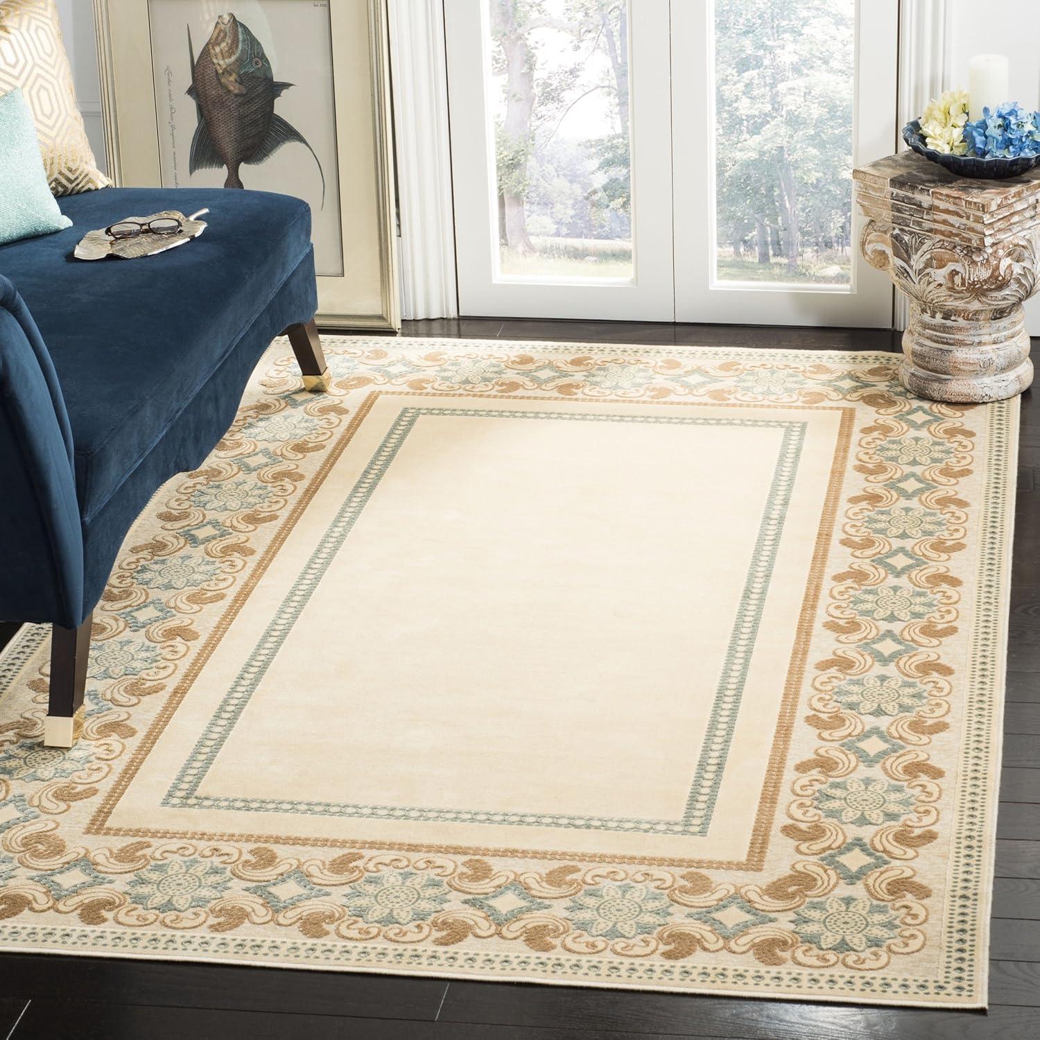 image:imageMartha Stewart x SAFAVIEH Area Rug Collection 4 x 57 Cream Viscose Ideal for Living Room Foyer Bedroom Accent Space MSR4440ACreme