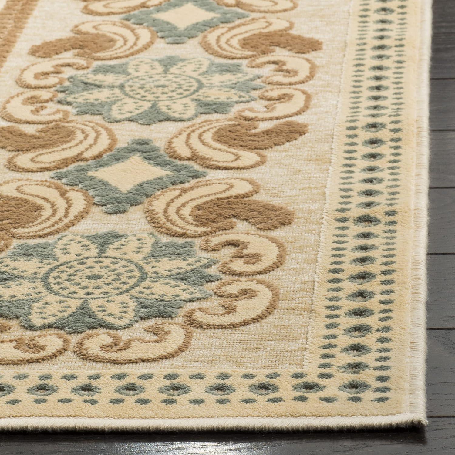 image:imageMartha Stewart x SAFAVIEH Area Rug Collection 4 x 57 Cream Viscose Ideal for Living Room Foyer Bedroom Accent Space MSR4440ACreme