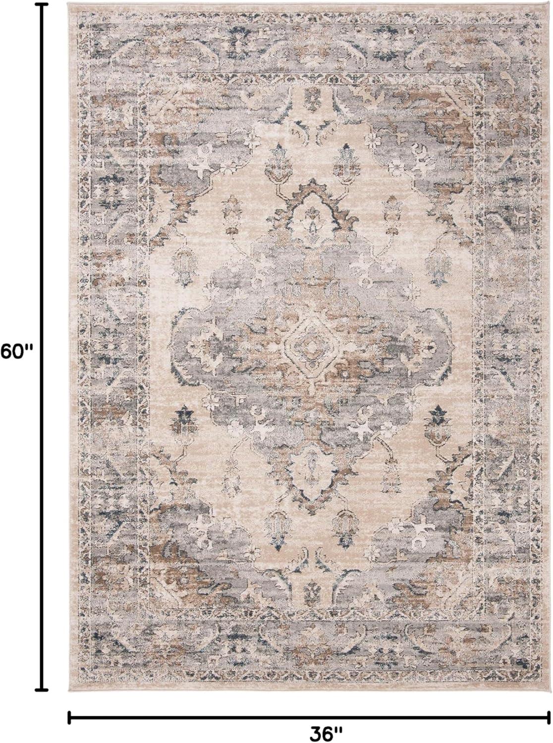 image:imageMartha Stewart x SAFAVIEH Area Rug Collection 4 x 6 Beige amp Grey NonShedding amp Easy Cleaning Ideal for Living Room Foyer Bedroom Accent Space MSR898BBeigeGrey