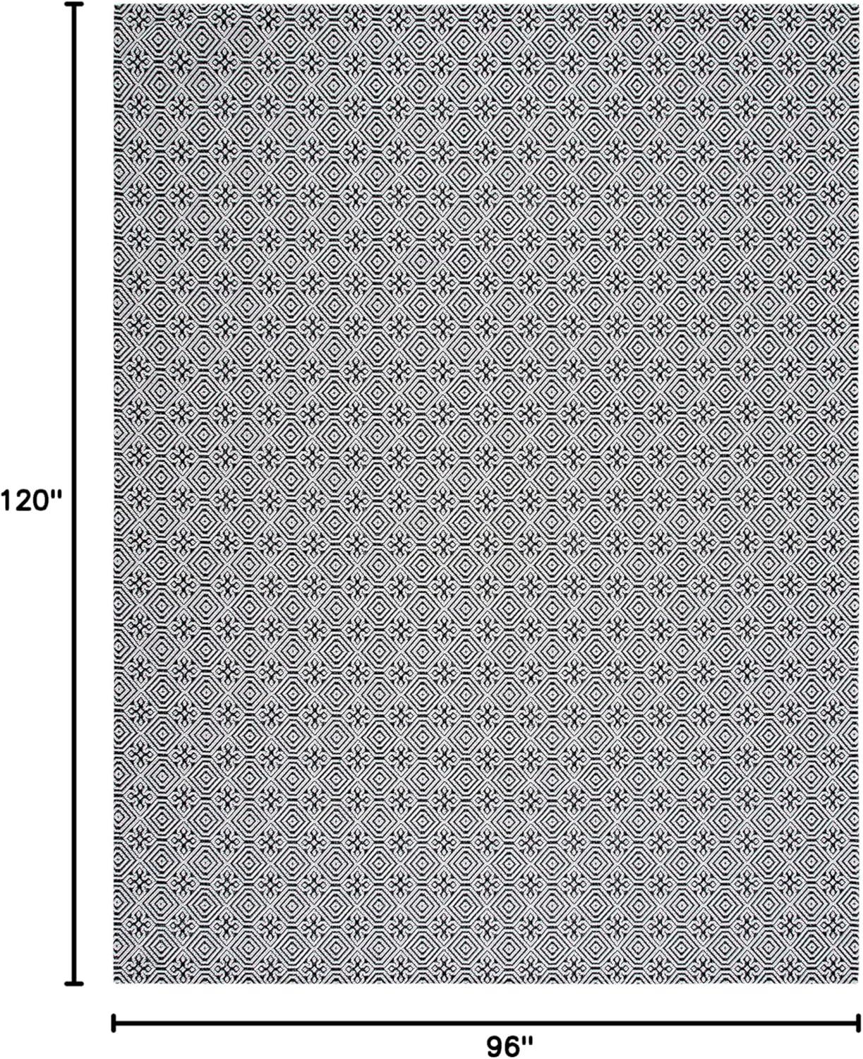 image:imageMartha Stewart x SAFAVIEH Area Rug Collection 4 x 6 Charcoal amp Grey Flat Weave Cotton Ideal for Living Room Foyer Bedroom Accent Space MSR402HCharcoalGrey
