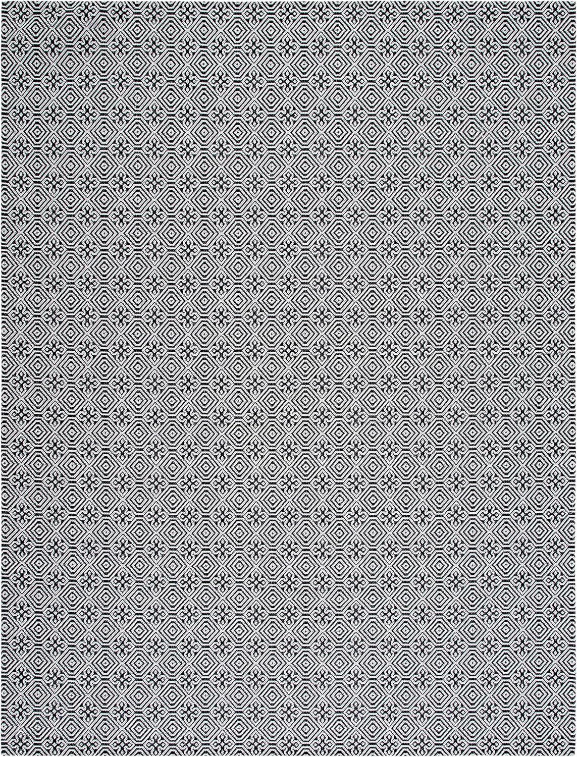 image:imageMartha Stewart x SAFAVIEH Area Rug Collection 4 x 6 Charcoal amp Grey Flat Weave Cotton Ideal for Living Room Foyer Bedroom Accent Space MSR402HCharcoalGrey
