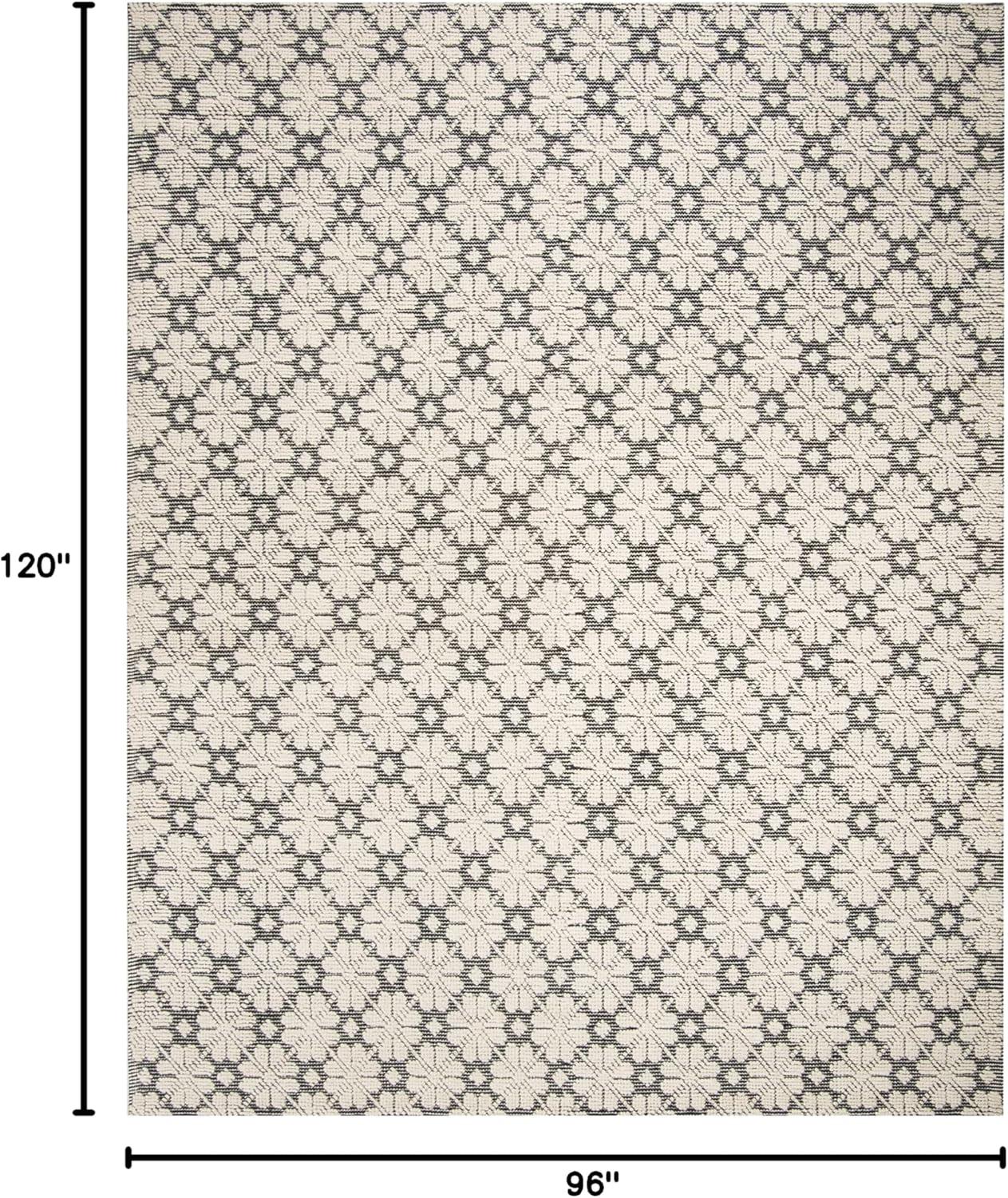 image:imageMartha Stewart x SAFAVIEH Area Rug Collection 4 x 6 Ivory Handmade Wool Ideal for Living Room Foyer Bedroom Accent Space MSR3503AIvoryBlack