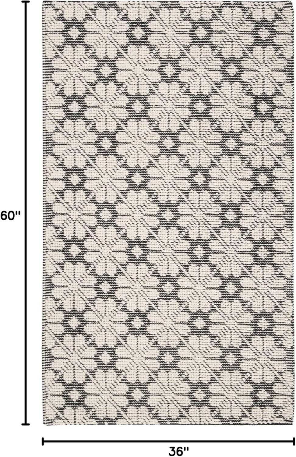 image:imageMartha Stewart x SAFAVIEH Area Rug Collection 4 x 6 Ivory Handmade Wool Ideal for Living Room Foyer Bedroom Accent Space MSR3503AIvoryBlack