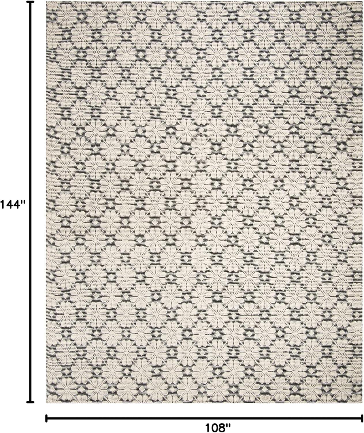 image:imageMartha Stewart x SAFAVIEH Area Rug Collection 4 x 6 Ivory Handmade Wool Ideal for Living Room Foyer Bedroom Accent Space MSR3503AIvoryBlack