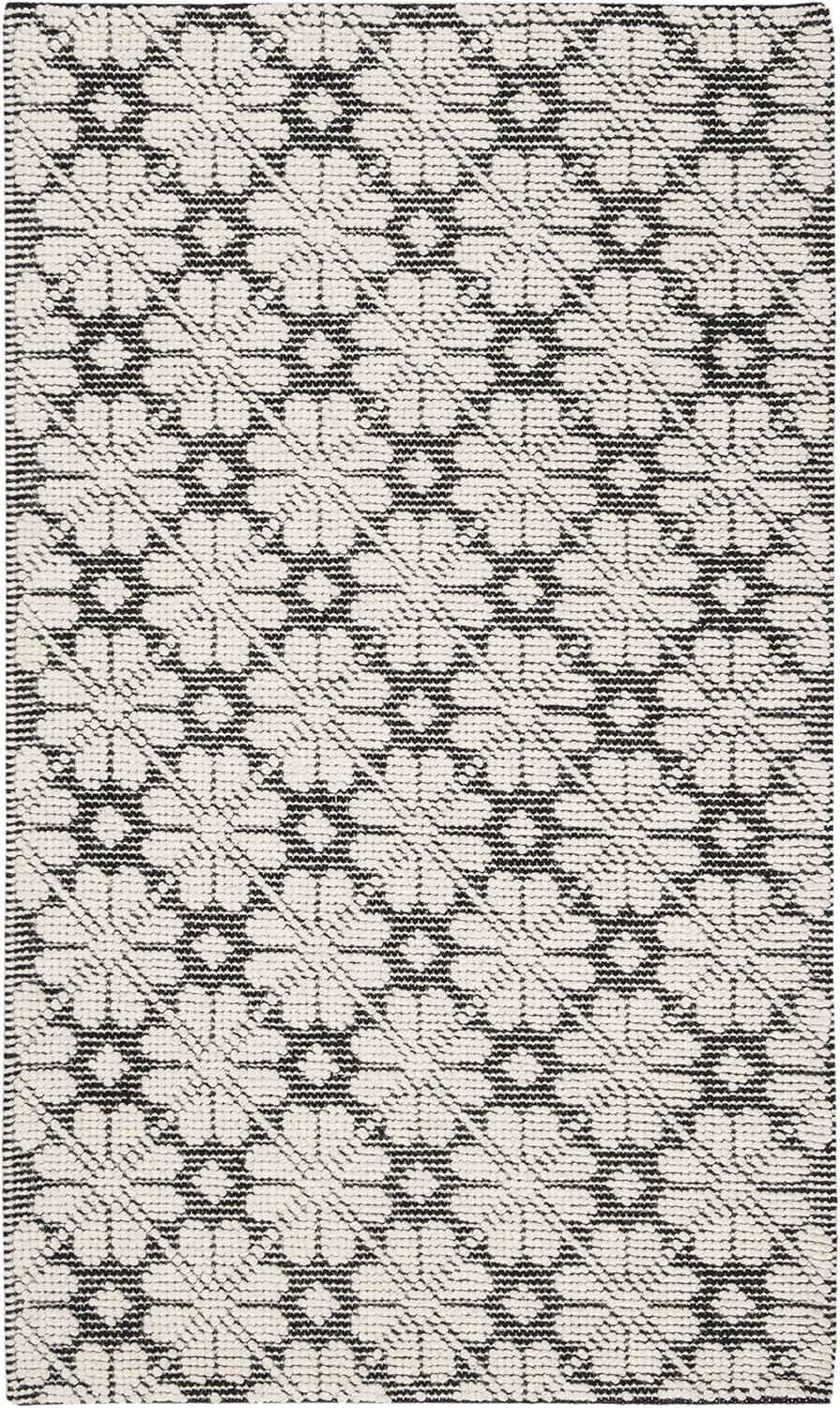 image:imageMartha Stewart x SAFAVIEH Area Rug Collection 4 x 6 Ivory Handmade Wool Ideal for Living Room Foyer Bedroom Accent Space MSR3503AIvoryBlack